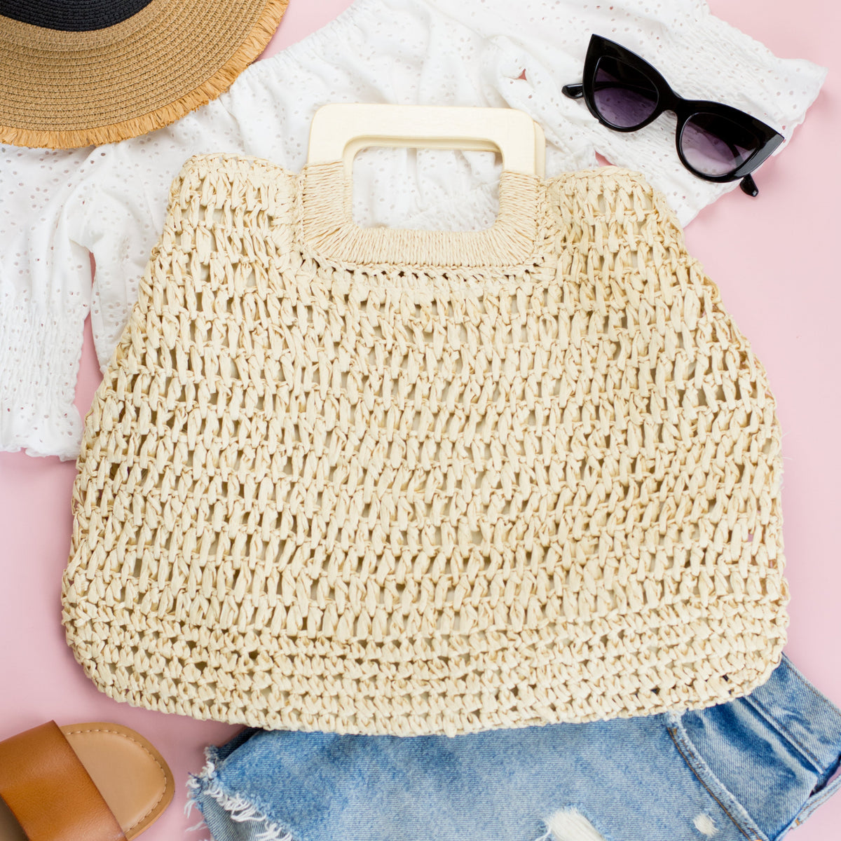 Oversized Straw Tote - EveryNest