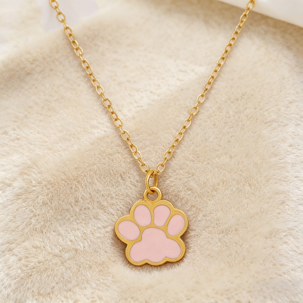 Unique Design Cute Cat Paw Print Necklace