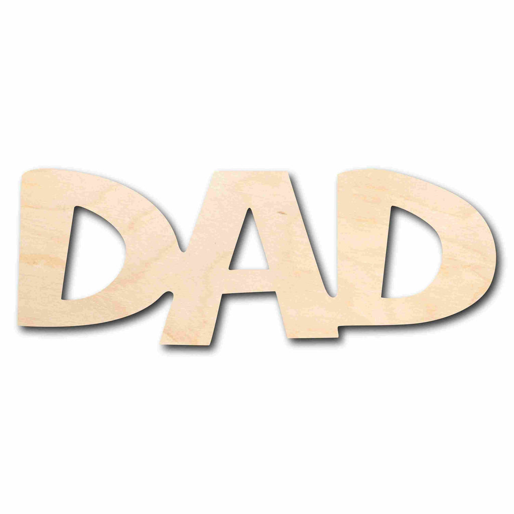 Dad Unfinished Wood Cutout DIY handmade Craft