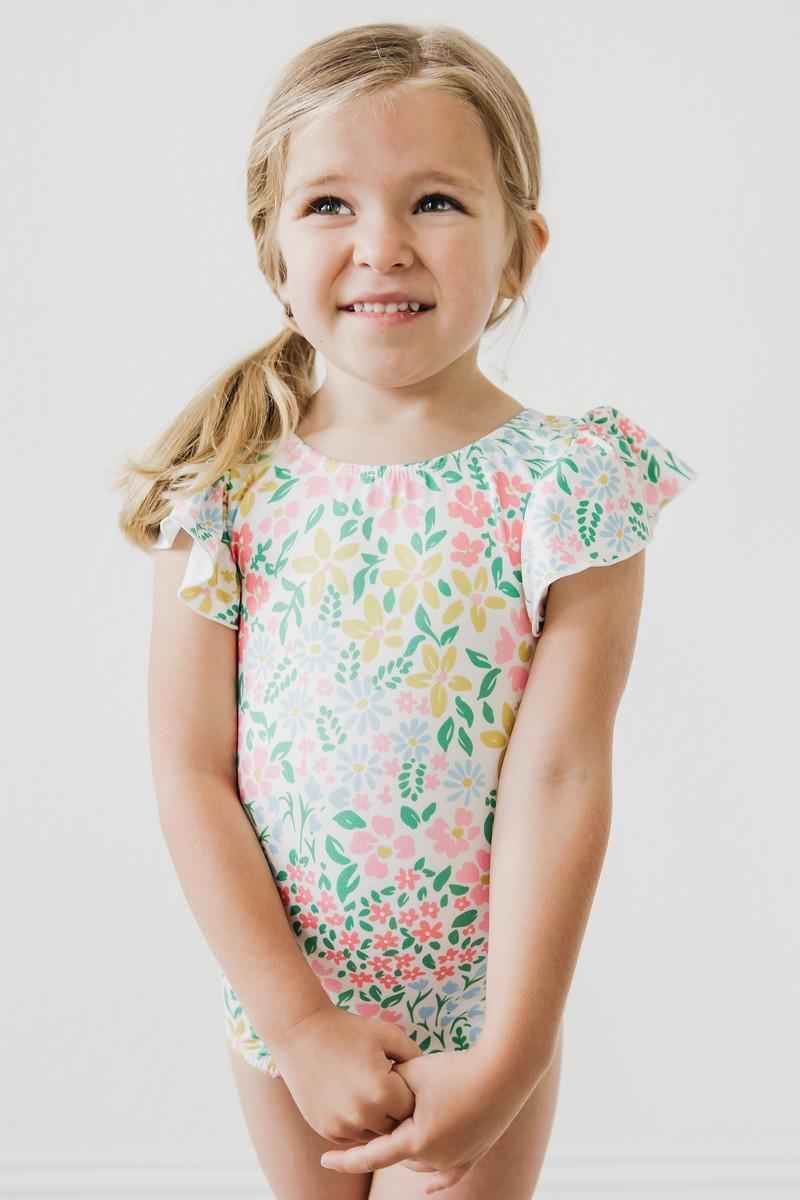 Daffodils S/S Flutter Sleeve Leotard