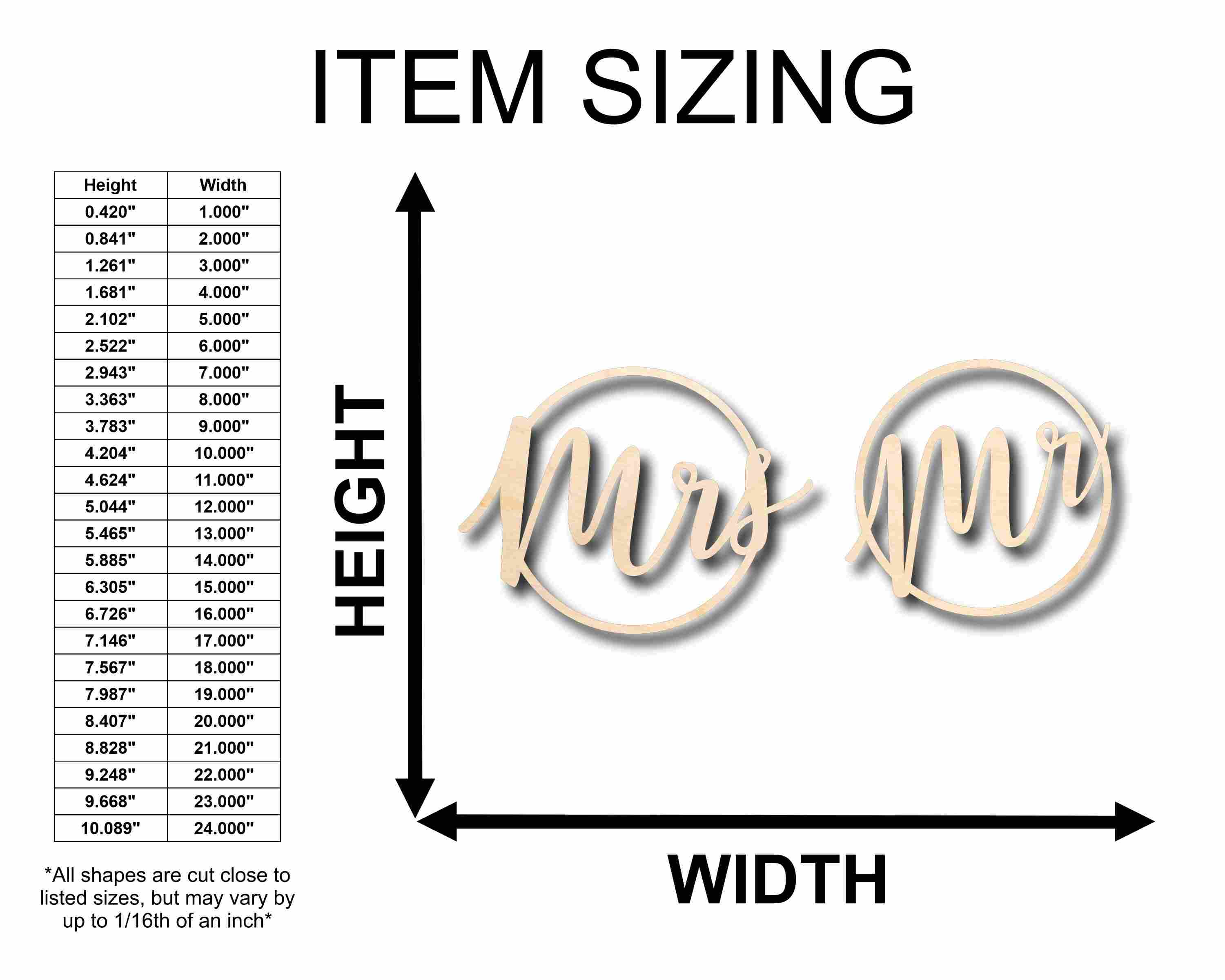 Mr. & Mrs. Sign Unfinished Wood Cutout Home Decor DIY wedding