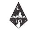 Metal Teardrop Diamond Mountain Forest Path Wall Art