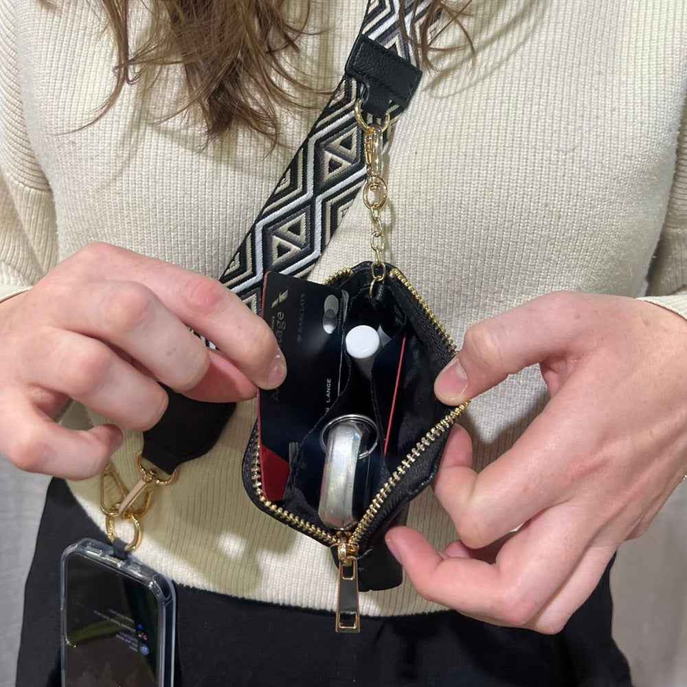 Clip & Go Strap w/RFID Pouch Diamond Pattern