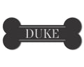 Custom Metal Dog Sign | Metal Dog Bone Name Sign | 15 Color Options