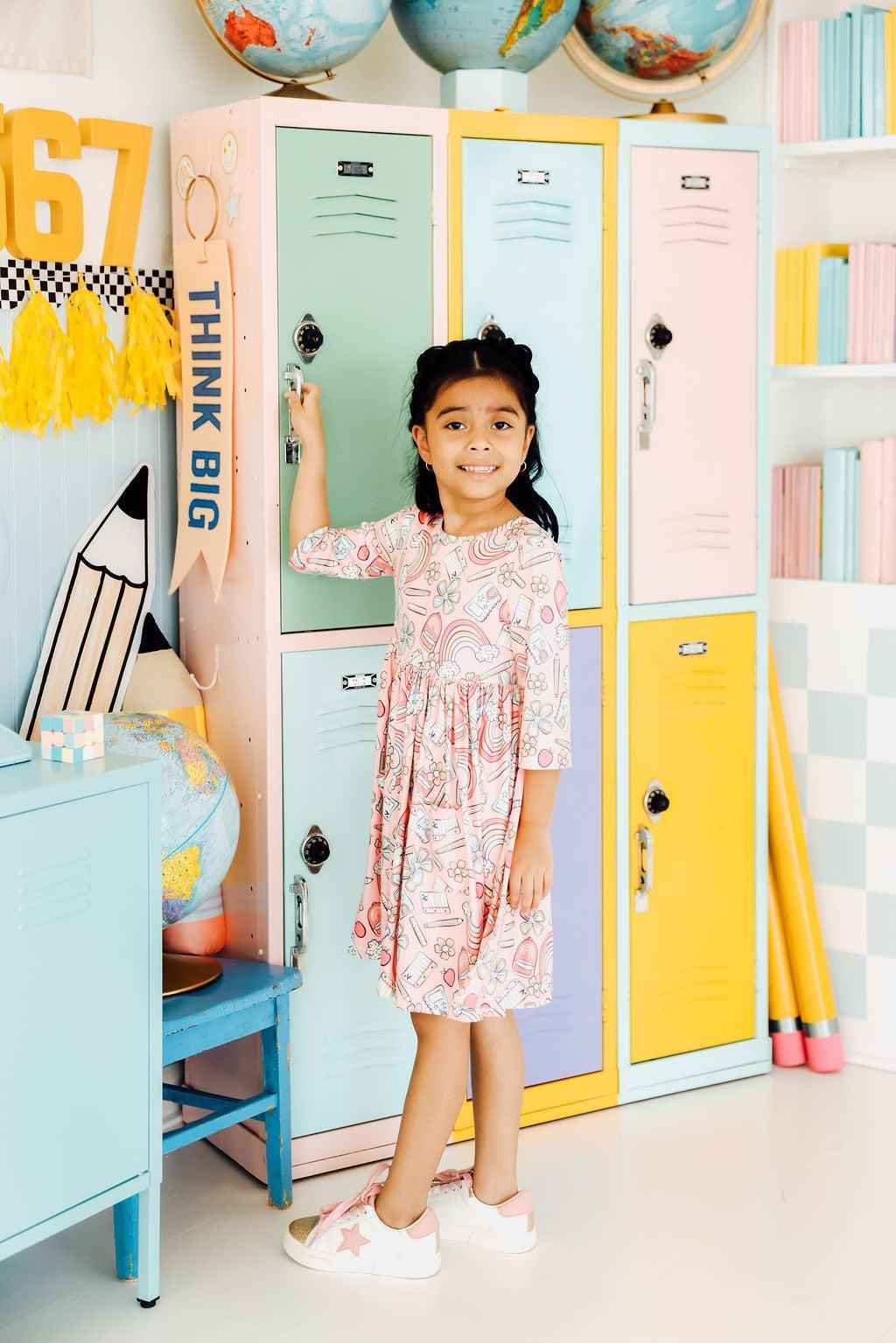 Dream Big Little One 3/4 Pocket Twirl Dress