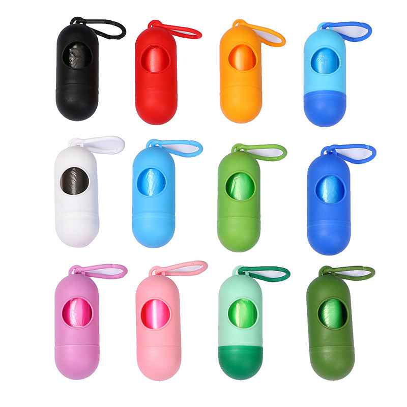 Pet Waste Bag Capsule Dog Waste Box Pill Portable Thickened Poop Bag