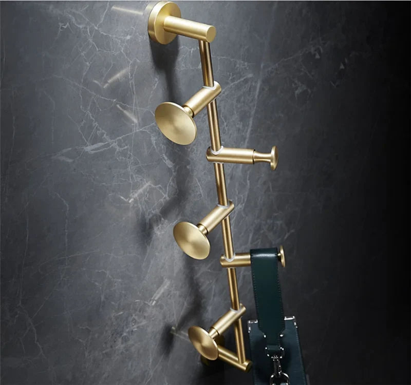 Bathroom Accessories Bathroom Shelf Towel Rack Paper holder Toilet Brush Holder Towel Ranger Brushed Gold Brass Bath Hardware