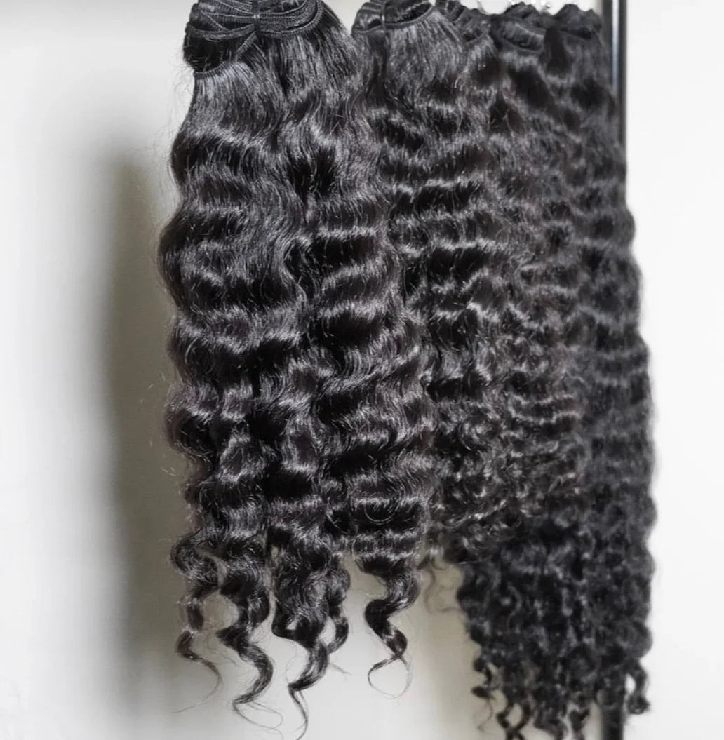 Wholesale  Virgin Cuticle Aligned Natural Raw Hair, Vietnamese Burmese Curly Raw Human Hair Bundles