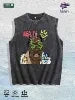 WEALTH Graphic Washed Vest US Warehouse 3 Colors Cotton Tank