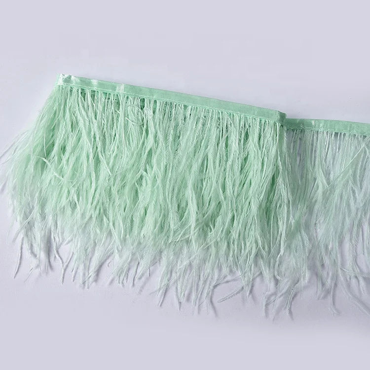 High Quality Ostrich Feather Trim 10-15cm Colorful Dyed Pattern Fast Delivery Time