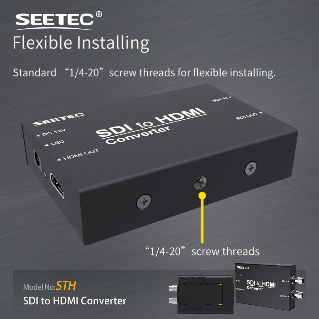 SEETEC STH Pro SDI to HDMI Converter 1080P60, SMPTE 259M/292M/424M Compliant, Factory Direct Custom Logo/Packaging