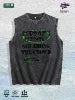 GODS GIFT PRESENT  Graphic Washed Vest US Warehouse 3 Colors Cotton Tank