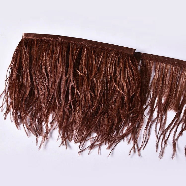 High Quality Ostrich Feather Trim 10-15cm Colorful Dyed Pattern Fast Delivery Time