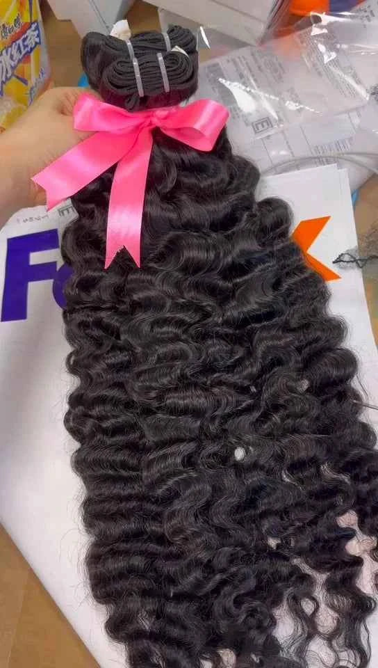 Pixie Burmese Curly Hair Raw Bundles Italy Human Unprocessed Vietnamese Hair Natural Straight Deep Wave Virgin Remy Hair Bundles