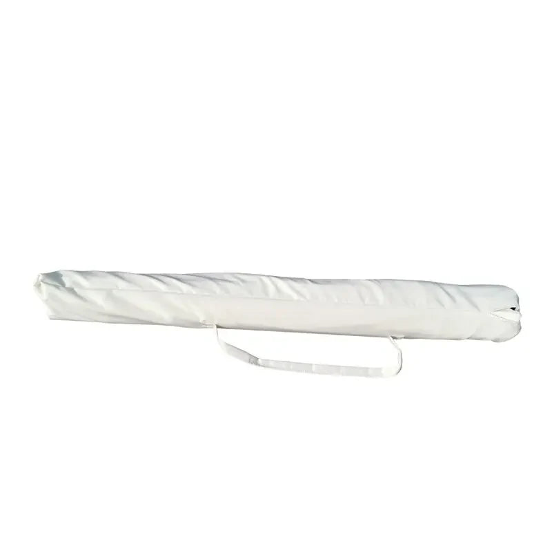 Beige 8.8 Feet Outdoor Aluminum Patio Umbrella Waterproof and Foldable for Courtyard Furniture