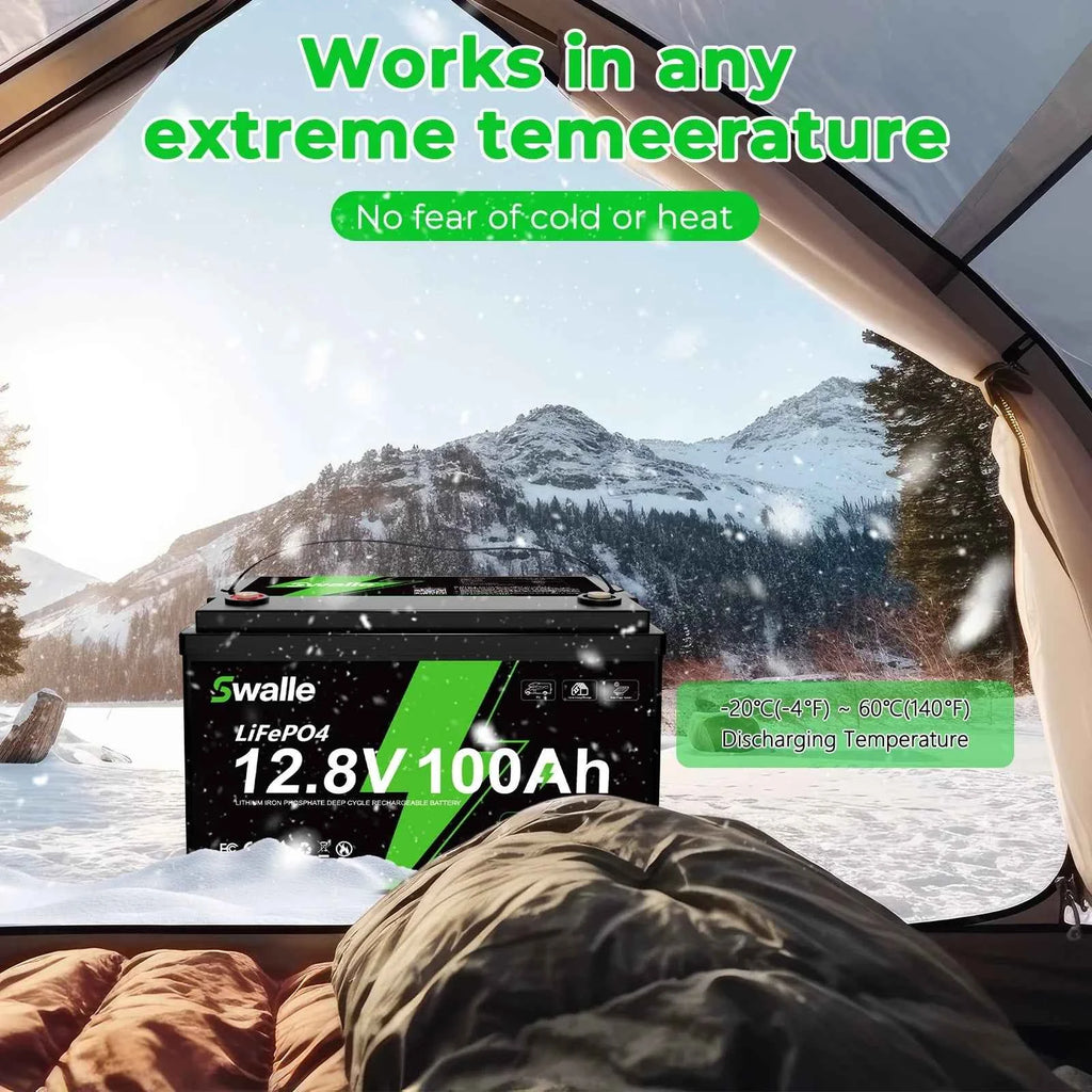 EU Stock Wholesale LiFePo4 Battery 12v 50AH 100Ah 200Ah 400Ah Bluetooth IP65 Waterproof Deep Cycles Rechargeable Solar Battery