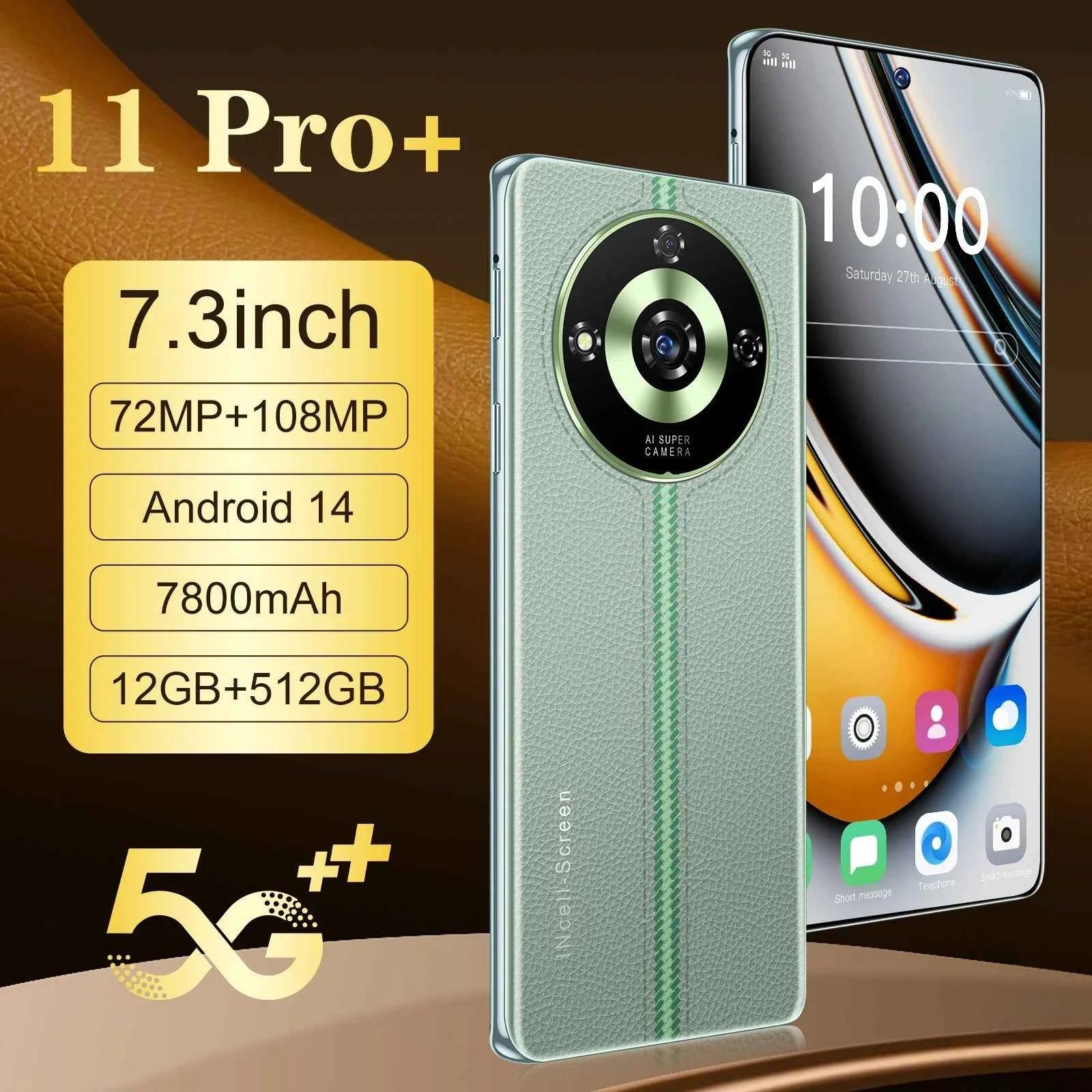 Original 11 Pro+ 5G 16GB+1TB 200MP Rear Camera 6.7 Inch Real UI 4 French LTE Mobile Phone 5G 11 Pro Plus Real Mobile Phones