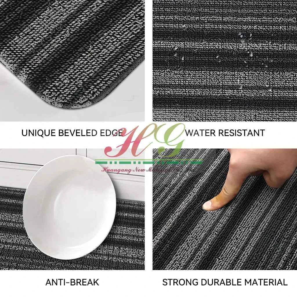 Wholesale PVC Anti Fatigue Kitchen Floor Mat Waterproof Non Slip Coral Velvet Washable Rug