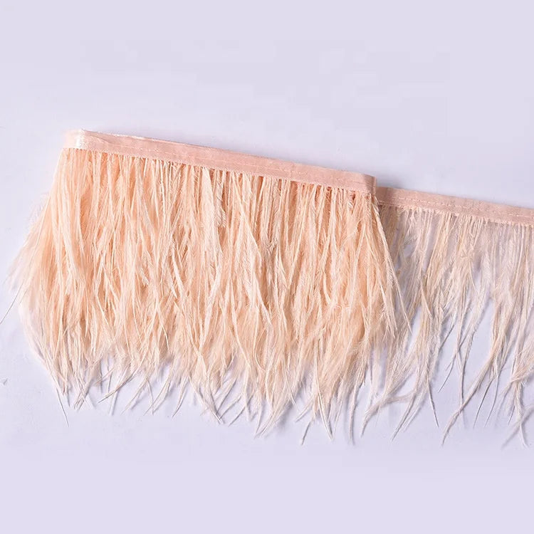 High Quality Ostrich Feather Trim 10-15cm Colorful Dyed Pattern Fast Delivery Time