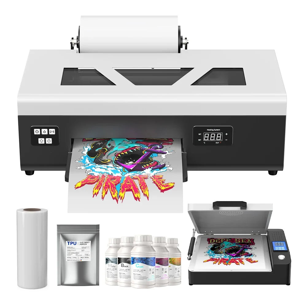 FREE SHIPPING Direct to Film  A4 Printing Machine Digital Inkjet Heat Transfer T Shirt Fabric for Epson L800 Printhead