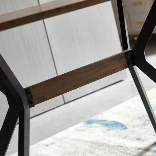 Wood Simple Dining Table with Metal Leg , Eco-friendly Dining Table Set for  Home Kitchecn