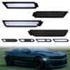 Dynamic Startup Side Marker Lights for Chevrolet Chevy Camaro SS RS ZL1 Led White Sequential Repeater Blink Indicator Lamps