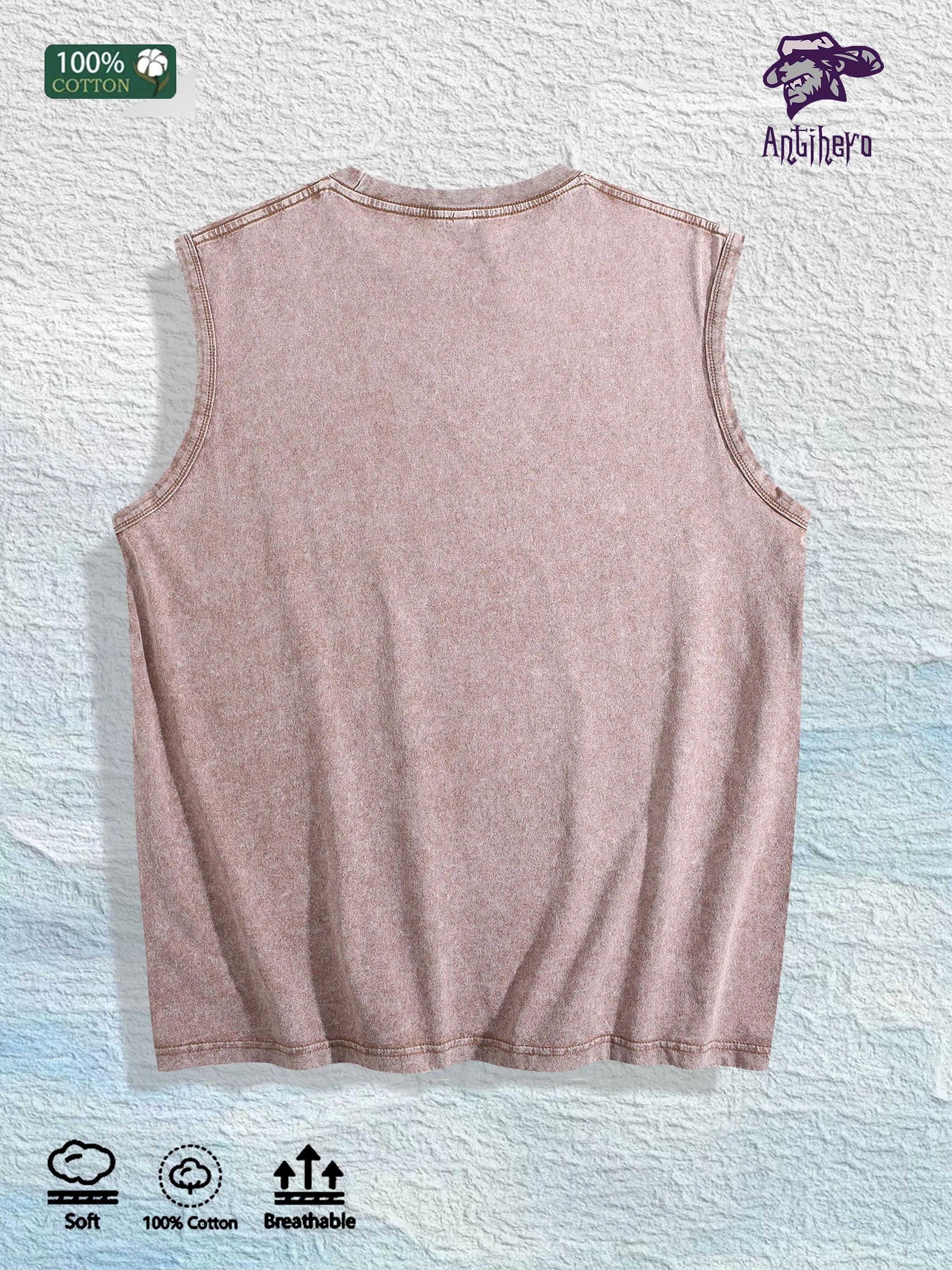 LOVE ONE ANOTHER Graphic Washed Vest US Warehouse 3 Colors Cotton Tank