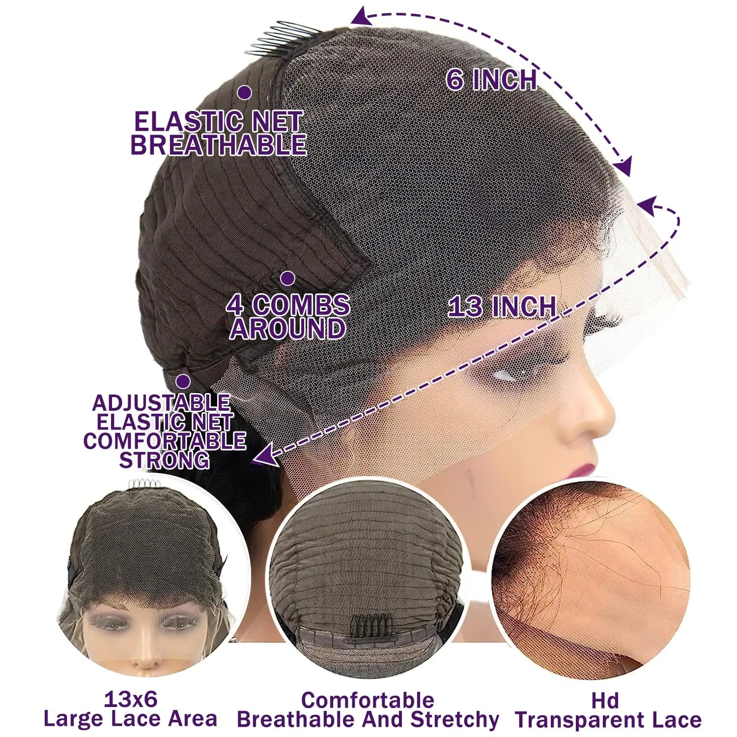 Raw Indian Deep Wave Curly Wig 13x6 Glueless HD Full Lace Front Wig , Natural Human Hair Lace Frontal Wigs for Black Women