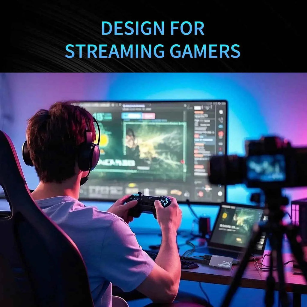 FEELWORLD C4K HDMI Video Capture Card with 4K60 Support VRR Plug and Play for Gaming Streaming Conference