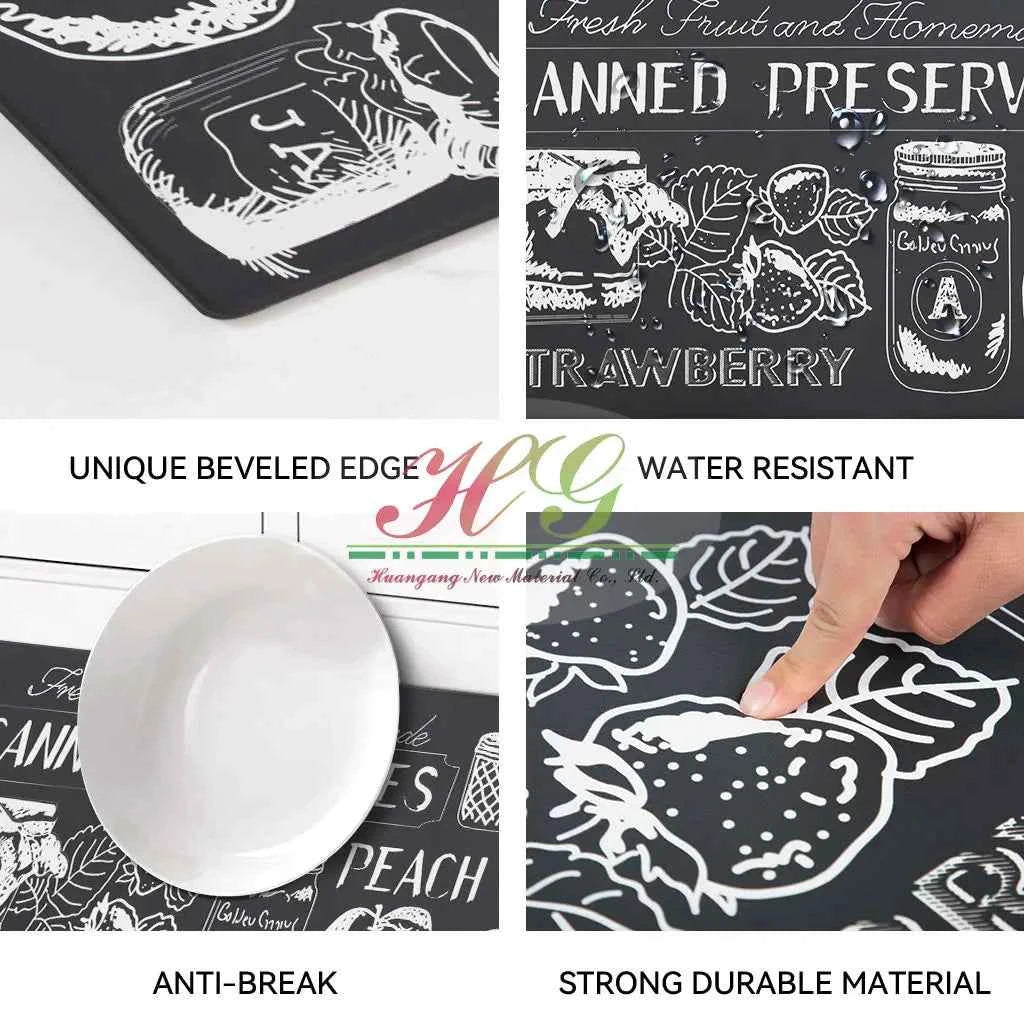 Non Slip Washable Absorbent Kitchen Mats Woven Runner Rugs for Laundry Room Hallway and Kitchen Use