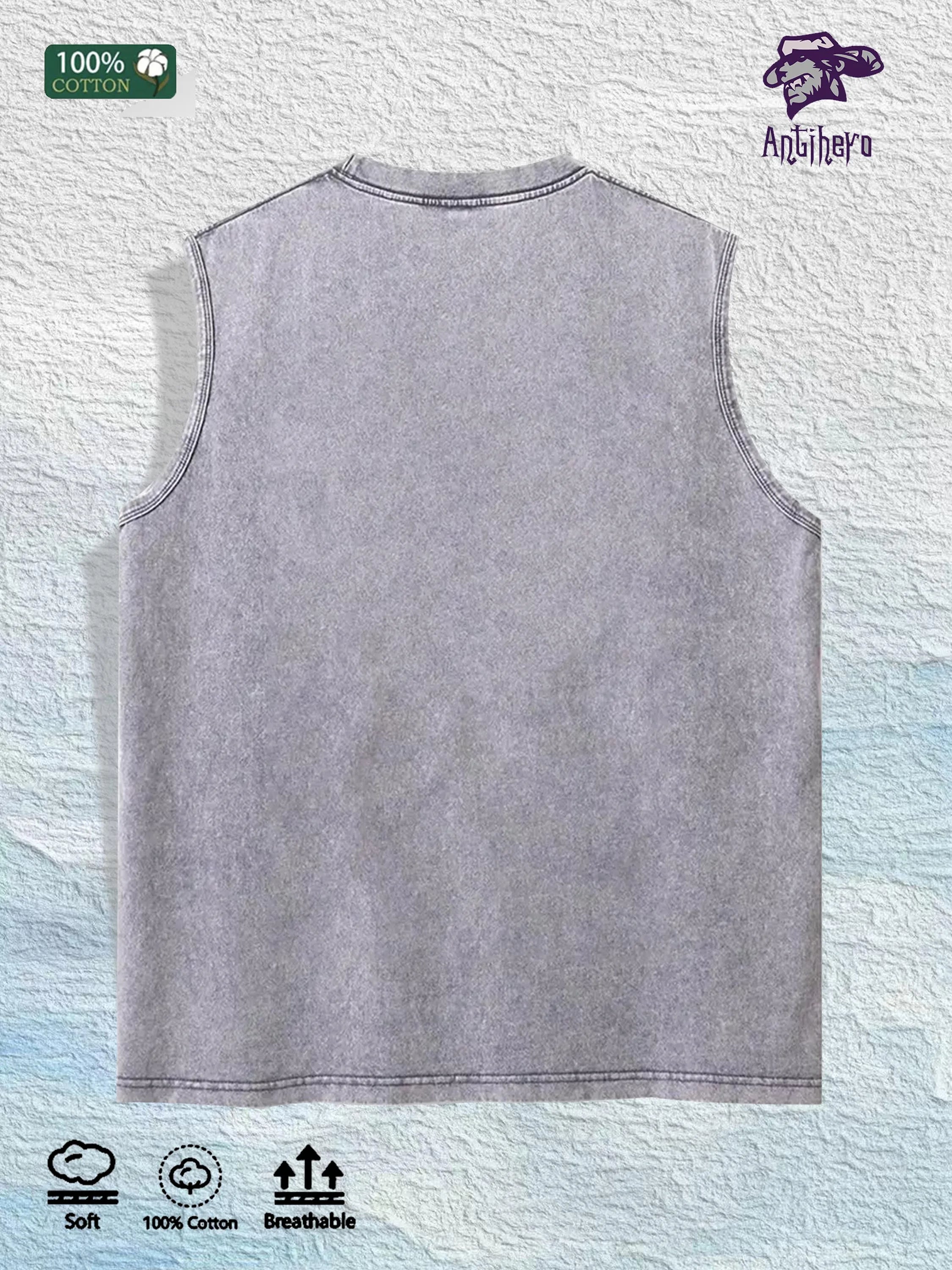 LOVE ONE ANOTHER Graphic Washed Vest US Warehouse 3 Colors Cotton Tank