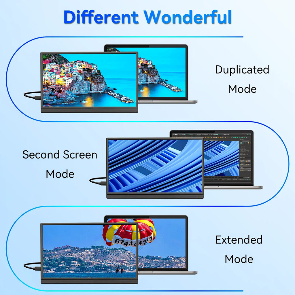 Cheap Price VEOUT 15.6inch Portable Monitor for Laptop,60HZ Gaming Small USB-C HDMI Travel External Second Computer Screen