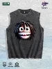 Cartoon Dreadlocks Character Graphic Washed Vest US Warehouse 3 Colors Cotton Tank