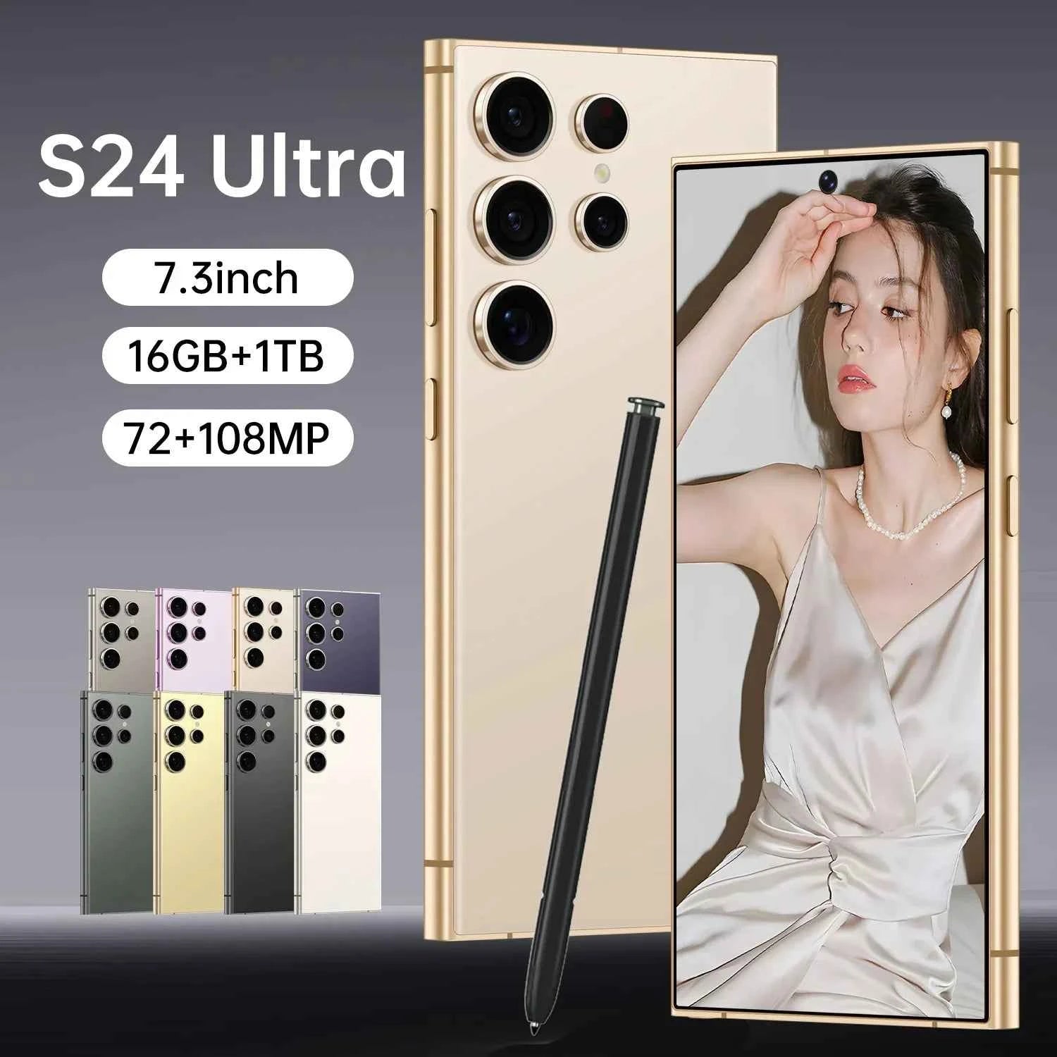 S24 Ultra 8000mAh 65W Fast Charge Snapdragon Gen 3 4K Screen Resolution Gaming Phone Qualcomm Smart Processor Face Recognition
