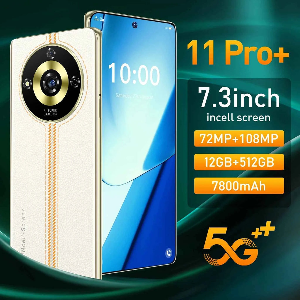Original 11 Pro+ 5G 16GB+1TB 200MP Rear Camera 6.7 Inch Real UI 4 French LTE Mobile Phone 5G 11 Pro Plus Real Mobile Phones