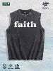 Faith Graphic Washed Vest US Warehouse 3 Colors Cotton Tank