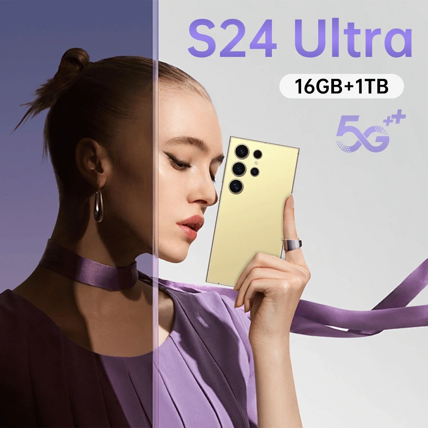 S24 Ultra 7.3 5G French/Spanish/English Smartphone 108MP Rear Camera 12GB+256GB 65W Quick Charge for Business Travel