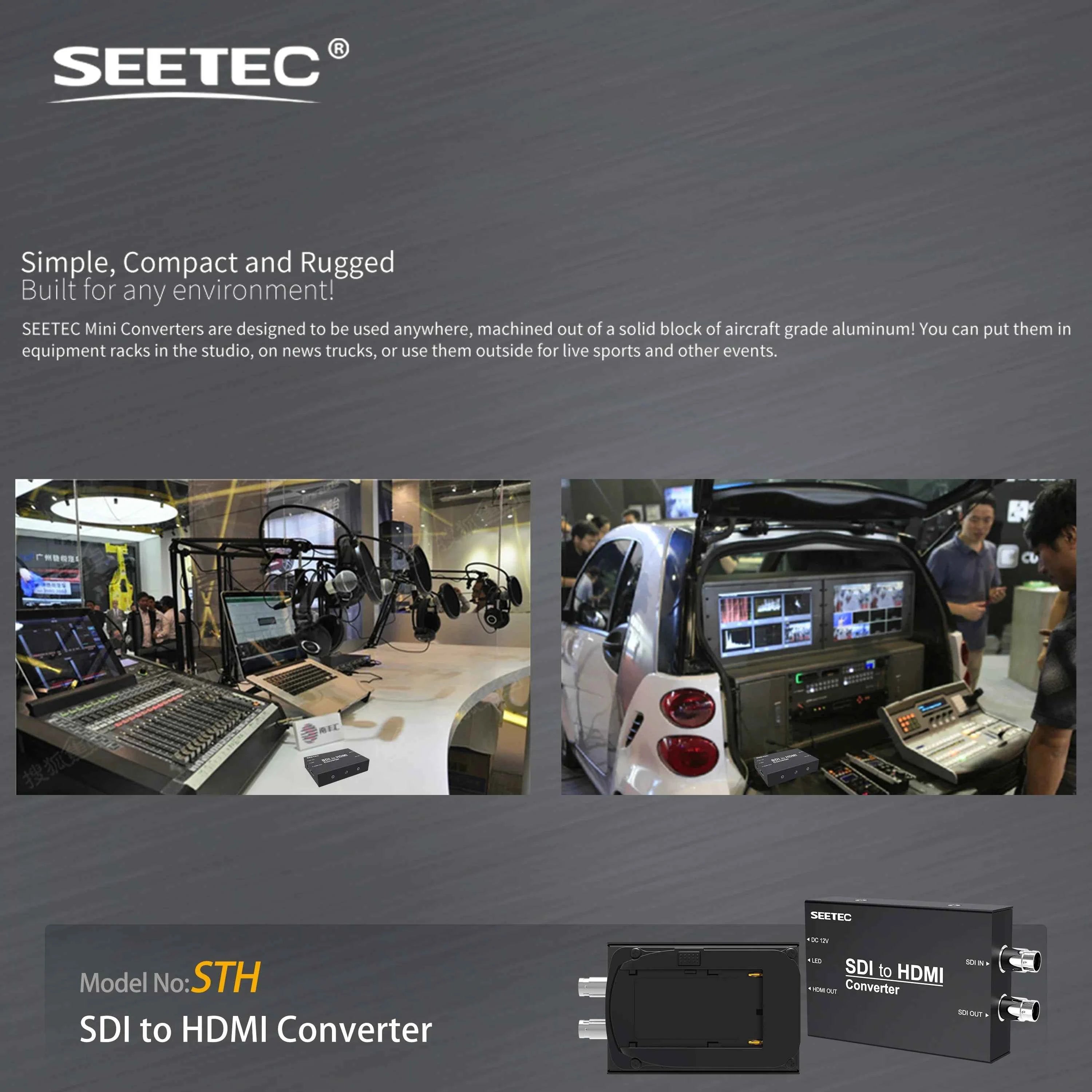 SEETEC STH Pro SDI to HDMI Converter 1080P60, SMPTE 259M/292M/424M Compliant, Factory Direct Custom Logo/Packaging