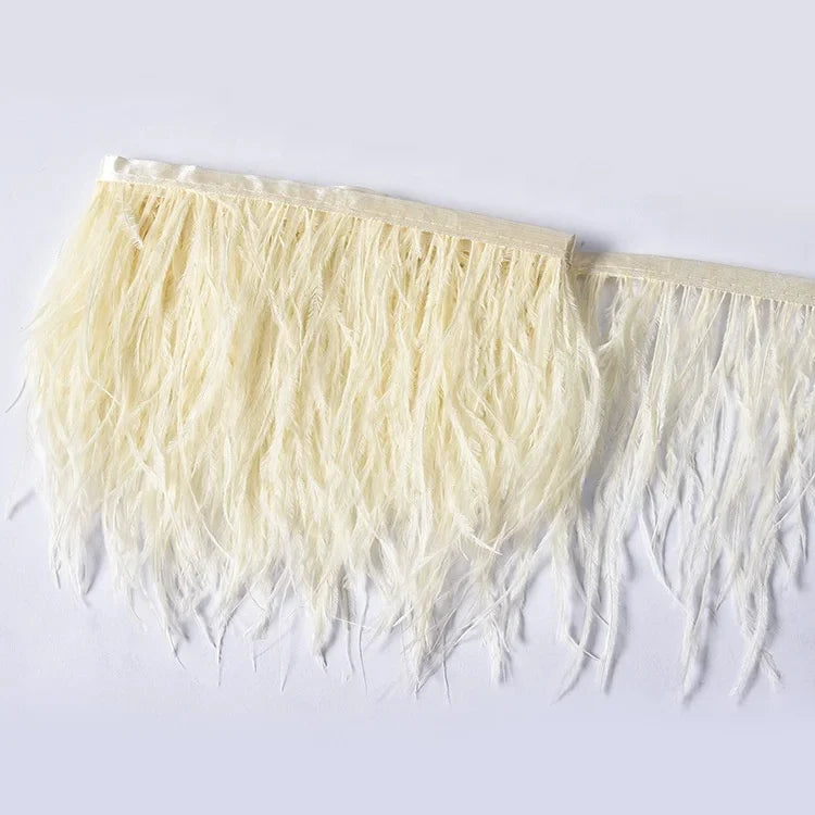 High Quality Ostrich Feather Trim 10-15cm Colorful Dyed Pattern Fast Delivery Time