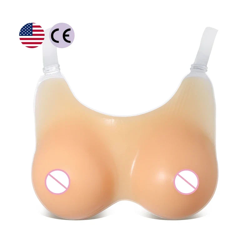 XINXINMEI One-piece False Silicone Boobs for Crossdresser New Design