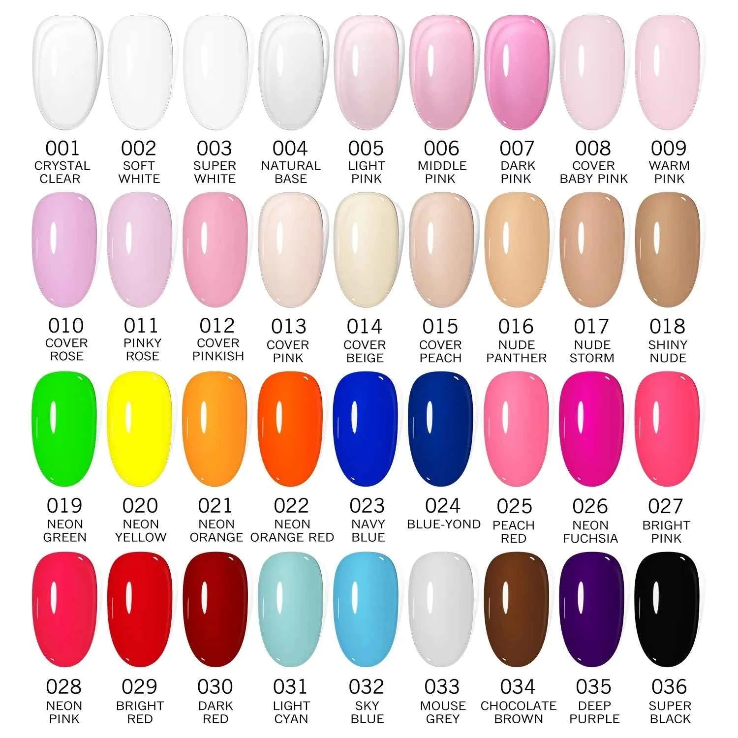 36 Basic Colors 1.5oz Nail Dipping Acrylic Powder Kit in Stock