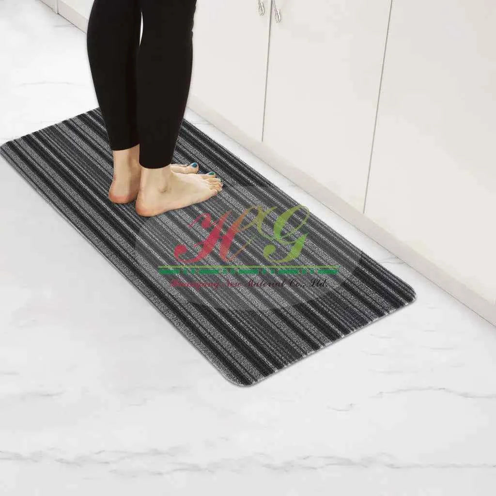 Wholesale PVC Anti Fatigue Kitchen Floor Mat Waterproof Non Slip Coral Velvet Washable Rug