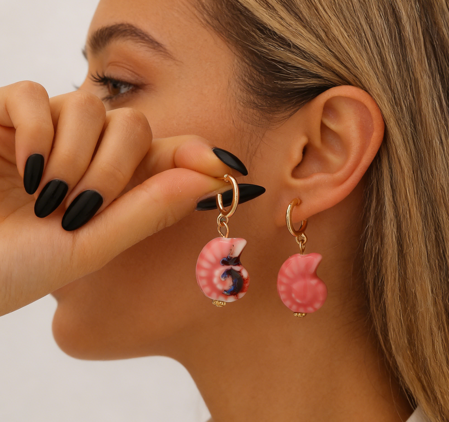 Ocean Series Shell & Candy Color Ear Cuffs