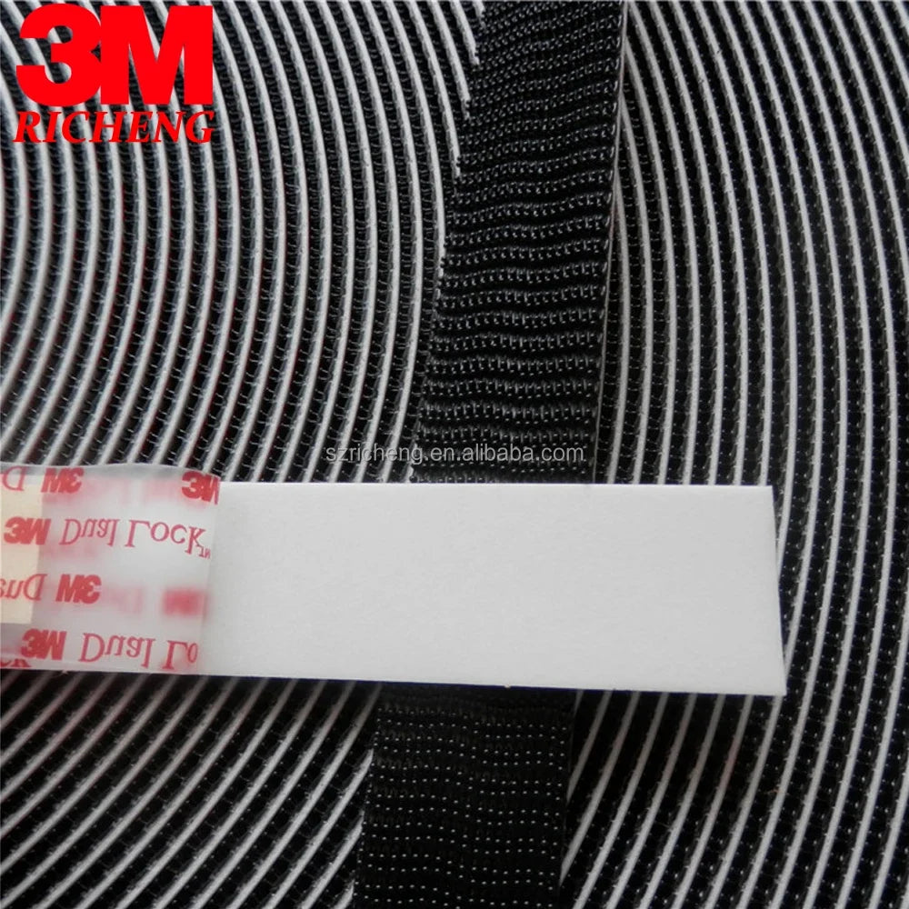 3M Hook and Loop Repeatable Fastener Black Tape SJ3550 Dual Lock Tape