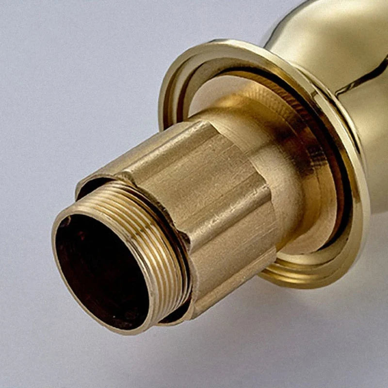 Luxury Shower Bathroom Accessories Set, Towel Ring, Paper Holder, Coat Hook, Toilet Brush, Polished Gold, Bath Hardware