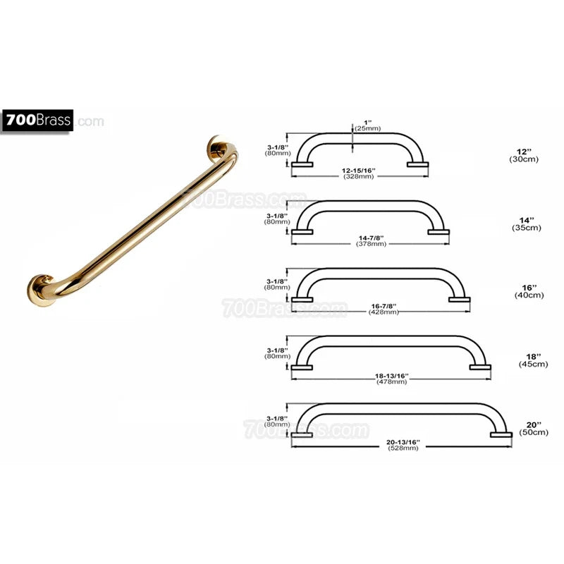 Luxury Shower Bathroom Accessories Set, Towel Ring, Paper Holder, Coat Hook, Toilet Brush, Polished Gold, Bath Hardware