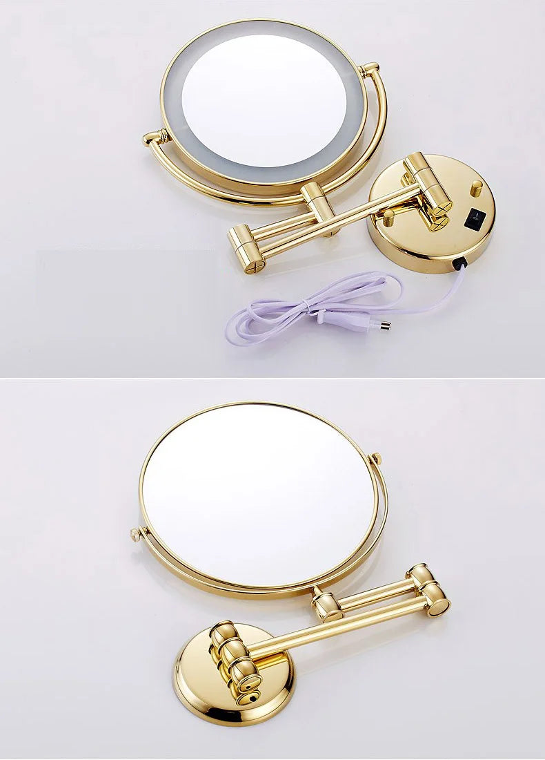 Luxury Shower Bathroom Accessories Set, Towel Ring, Paper Holder, Coat Hook, Toilet Brush, Polished Gold, Bath Hardware