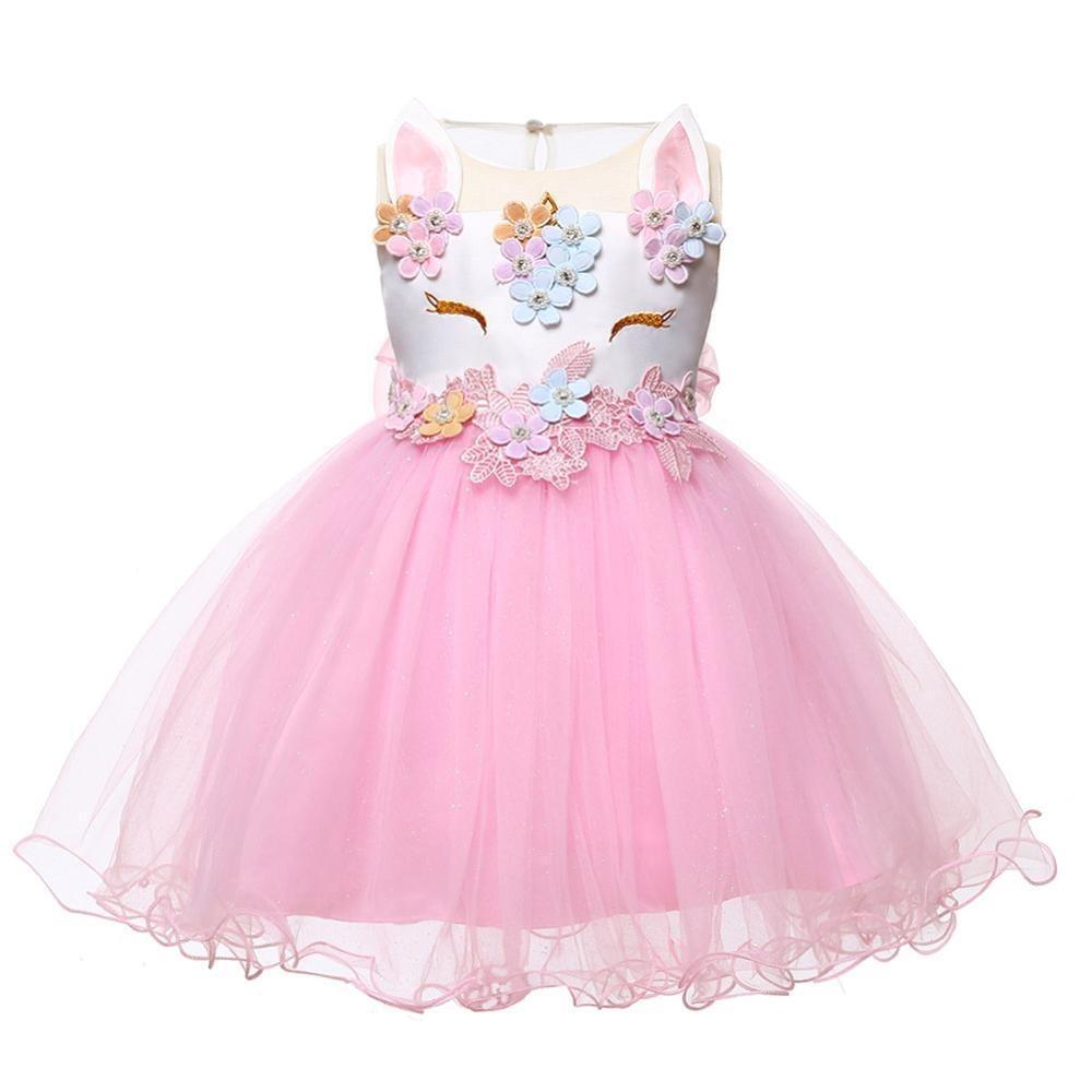 Unicorn Dress Costume Infant Party Dress For Baby Girls In elegant Style