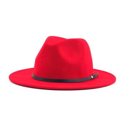 Women Men Wool Vintage Black Fedora Hat With Wide Unique Fedora Hats With Belt Buckle For Men Women Brim Gentleman Elegant Lady Winter Autumn Soft Caps