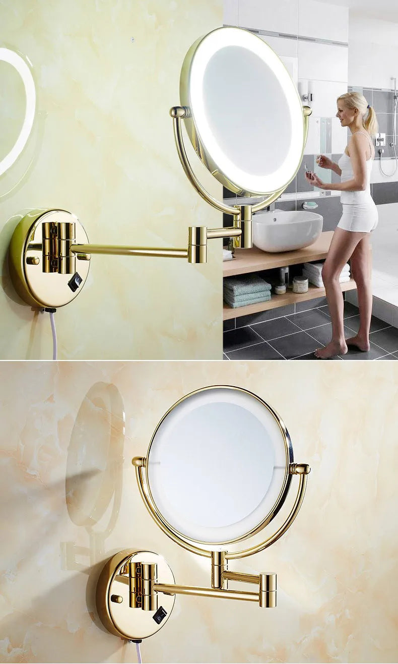 Luxury Shower Bathroom Accessories Set, Towel Ring, Paper Holder, Coat Hook, Toilet Brush, Polished Gold, Bath Hardware